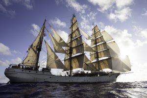 Haags Tall Ship bark EUROPA onderweg naar Den Haag